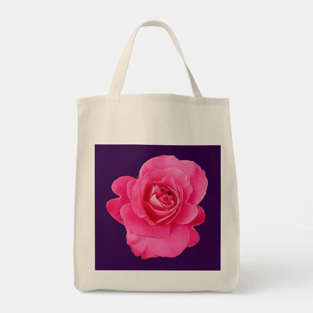 Bolso De Tela Flor rosa (Reverso)