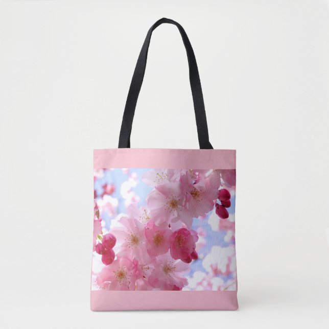 Bolso De Tela Flor rosa (Anverso)