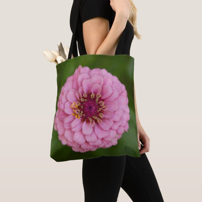 Bolso De Tela Flor rosa Dahlia (Detalle)