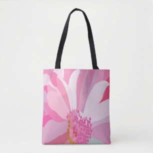 Bolso De Tela Flor rosa de margarita