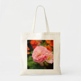 Bolso De Tela Flor rosa delgada después de la lluvia