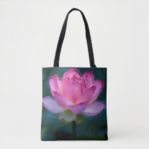 Bolso De Tela Flor rosa Lotus