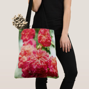 Bolso De Tela Flor rosa roja