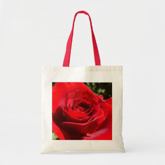Bolso De Tela Flor rosa roja brillante hermosa flor