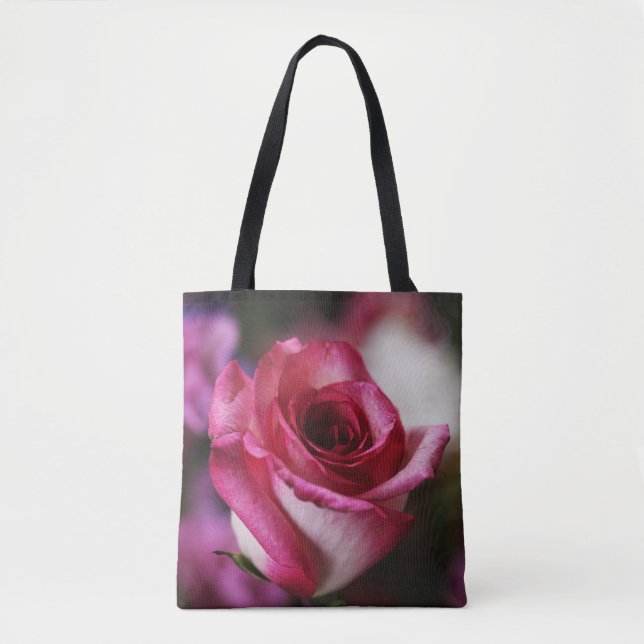 Bolso De Tela Flor rosa rosa (Anverso)