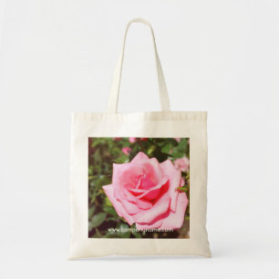 Bolso De Tela flor rosa rosada adorable con corazones dulces