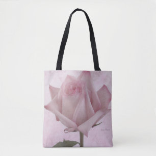 Bolso De Tela Flor rosa suave