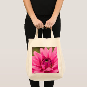 Bolso De Tela Flor rosada macra bonita de la dalia
