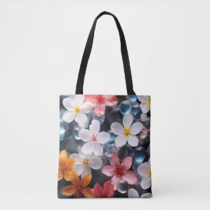 Bolso De Tela Flor silvestre Agua Lago Naturaleza Serene