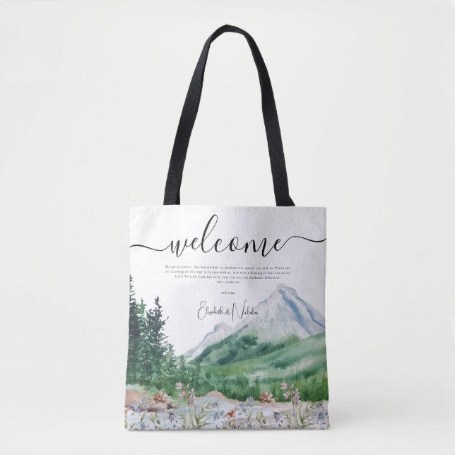 Bolso De Tela Flor silvestre | Bienvenida Boda (Anverso)