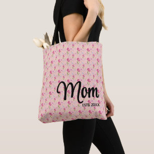 Bolso De Tela Flor Silvestre Rosa Desvanecido Madre Establecida