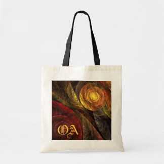 Bolso De Tela Flor Solar Floral Moderno Abstracto Art Monograma