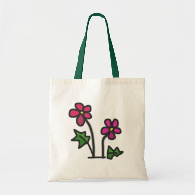 Bolso De Tela Flor suave (Frente)
