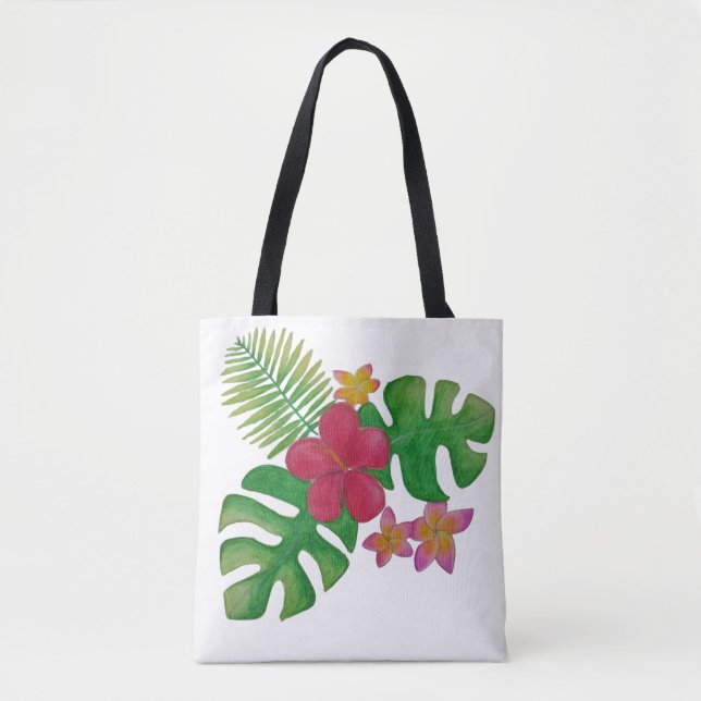 Bolso De Tela Flor tropical (Anverso)