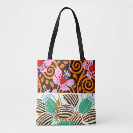 Bolso De Tela Flor tropical