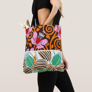 Bolso De Tela Flor tropical