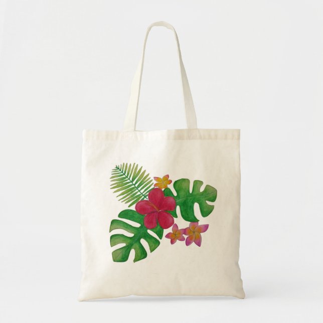 Bolso De Tela Flor tropical (Frente)