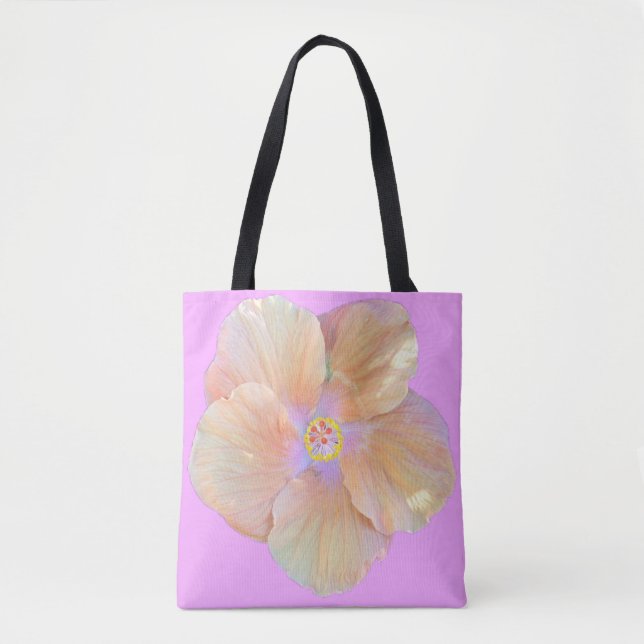 Bolso De Tela Flor tropical hibiscus (Anverso)