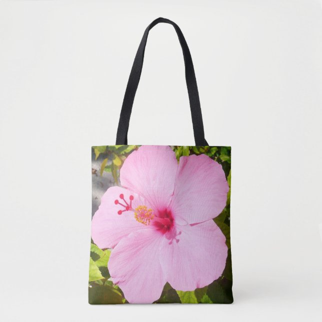 Bolso De Tela Flor tropical Hibiscus rosa (Anverso)