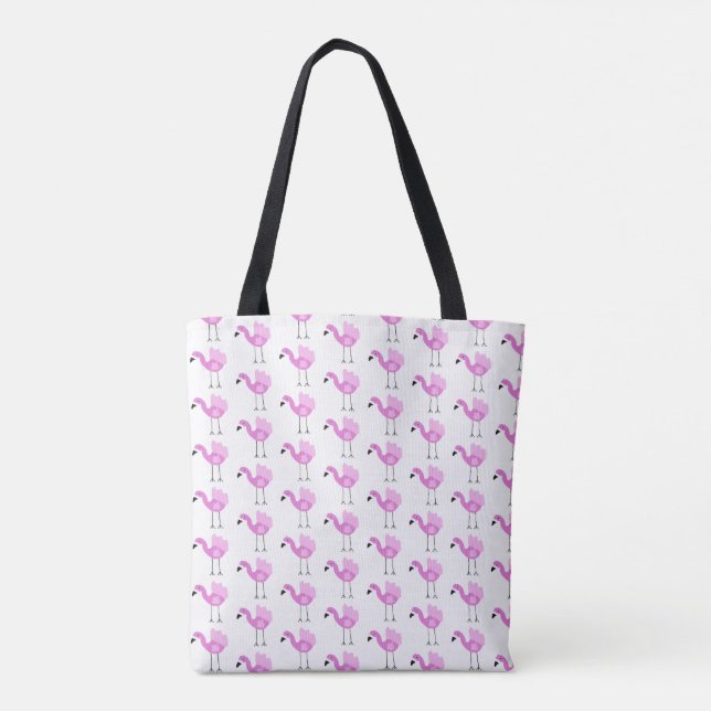 Bolso De Tela Flora El Patrón Flamingo (Reverso)