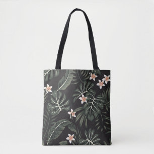 Bolso De Tela Flora Noche Tropical: Vintage Exótico.