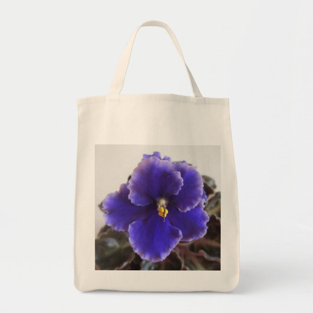 Bolso De Tela Floración de la violeta africana (Frente)