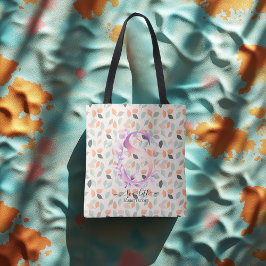 Bolso De Tela Floración elegante de Scarlett - Monograma floral 