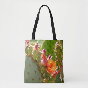 Bolso De Tela Floraciones anaranjadas del higo chumbo
