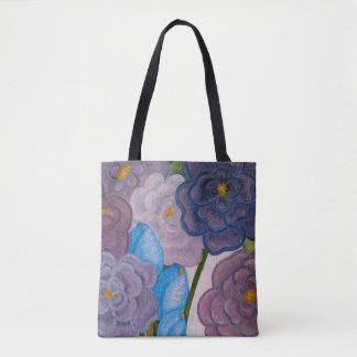 Bolso De Tela Floraciones en gris