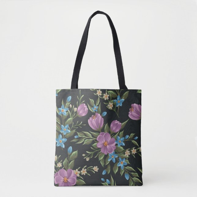 Bolso De Tela Floral (Anverso)