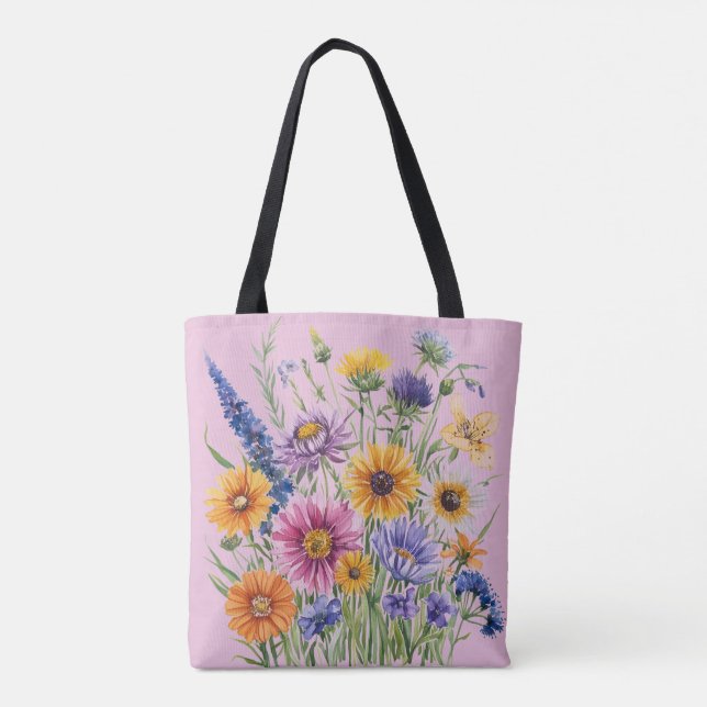 Bolso De Tela Floral (Reverso)