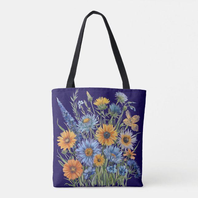Bolso De Tela Floral (Reverso)