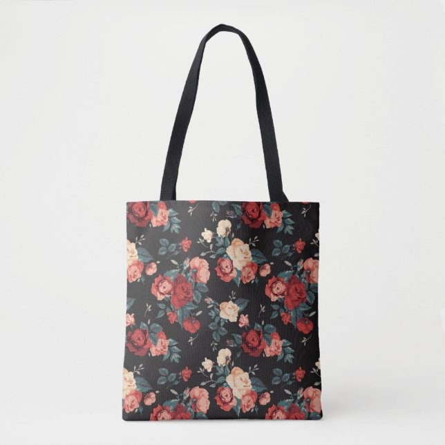 Bolso De Tela Floral (Anverso)