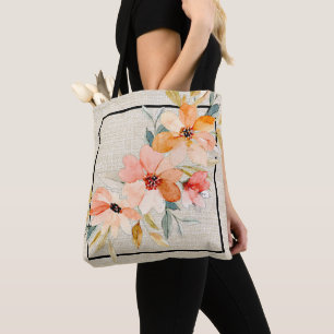 Bolso De Tela Floral acuarela de otoño