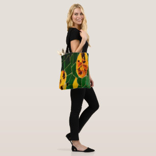 Bolso De Tela Floral Amarillo y Verde