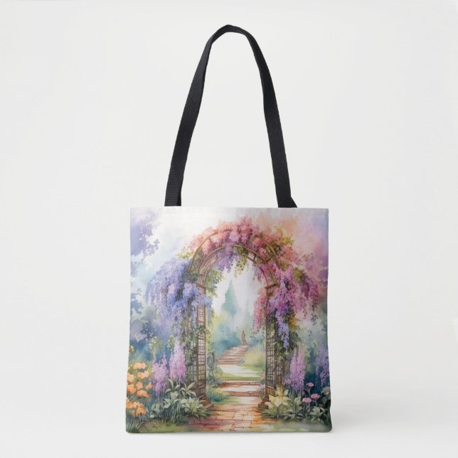Bolso De Tela Floral Arch Landscape (Anverso)