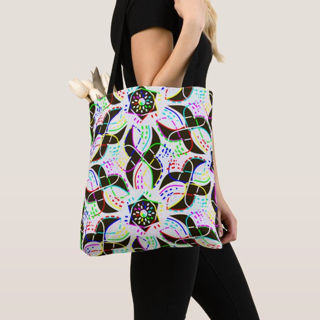 Bolso De Tela Floral audaz (Detalle)
