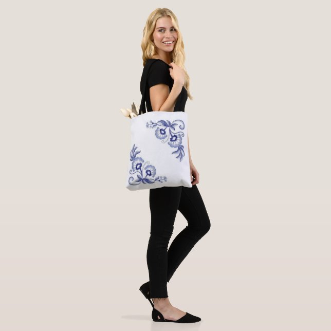 Bolso De Tela floral azul (Puesto)
