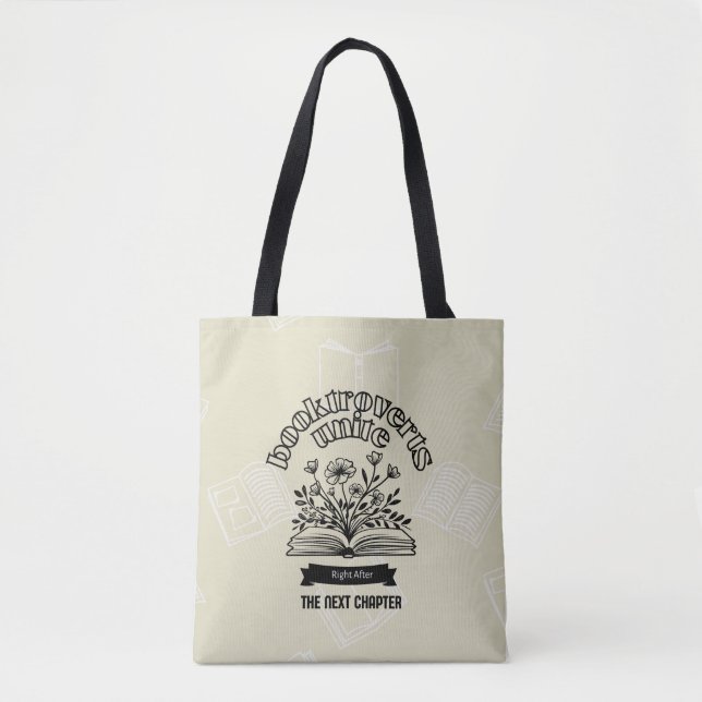 Bolso De Tela Floral "Booktroverts úne" (Anverso)