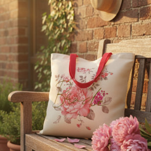 Bolso De Tela Floral Bride Bag - Elegant Pink Design