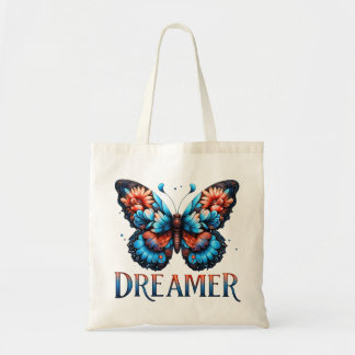 Bolso De Tela Floral Butterfly Dreamer Tote Bag