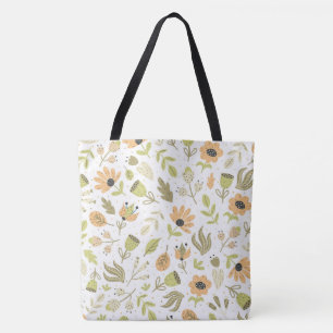 Bolso De Tela Floral caprichosa