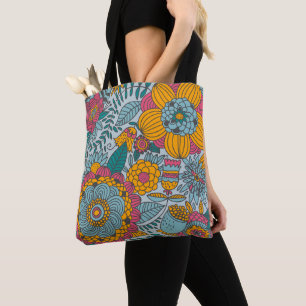 Bolso De Tela Floral colorida