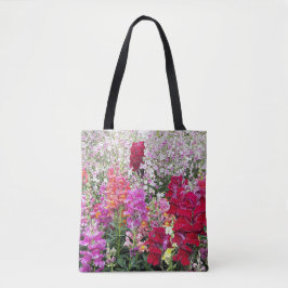 Bolso De Tela Floral colorida de Snapdragon Garden