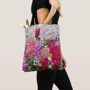 Bolso De Tela Floral colorida de Snapdragon Garden