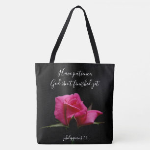 Bolso De Tela Floral con verso; flor del rosa rojo, 1:6 de los