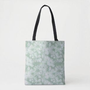 Bolso De Tela Floral Daisy Terciopelo Verde Menta