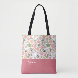 Bolso De Tela Floral de abejorro