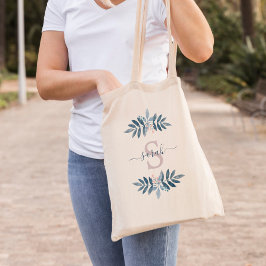 Bolso De Tela Floral de acuarela de Lilac Monogramada