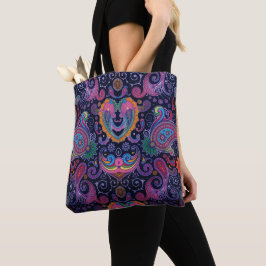 Bolso De Tela Floral de Amor